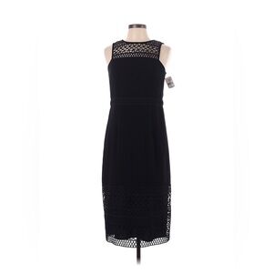 Shoshanna Black Midi Shift Dress 8